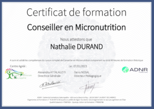 Conseillère en micronutrition