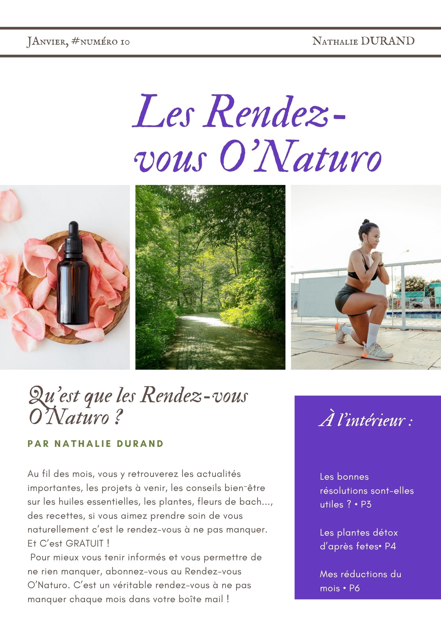 Les rendez-vous O'Naturo